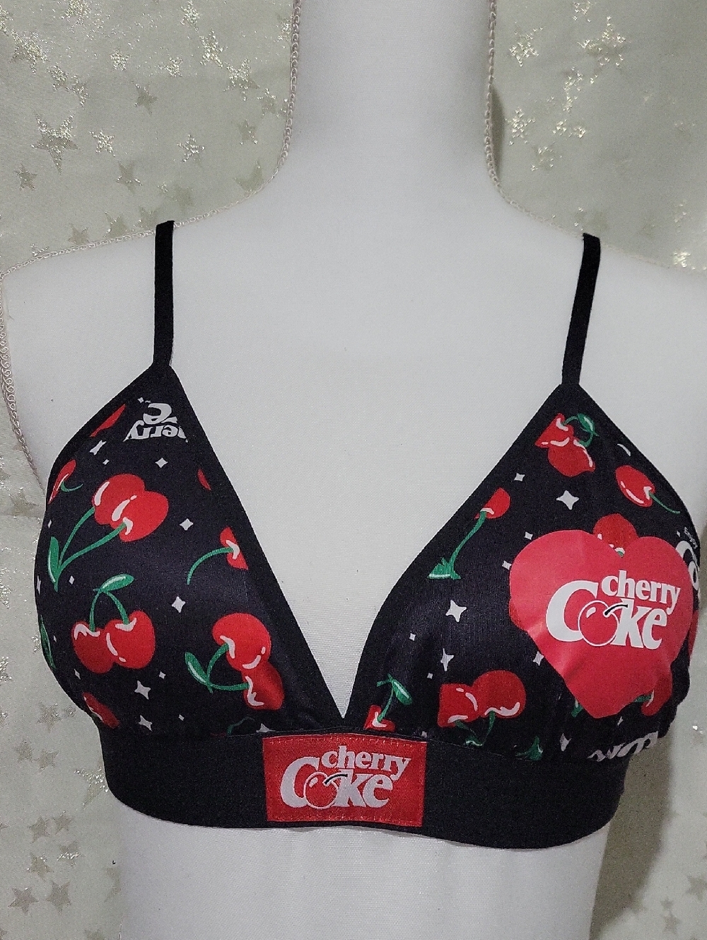 Coca-Cola Women's L Cherry Coke Bikini Bra Top